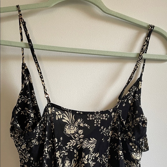 Free People slip dress Forever Fields Black Floral read size intimately free - Picture 5 of 13
